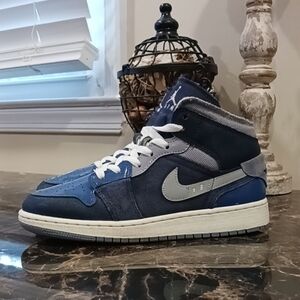 Kids Blue and Gray Sneakers